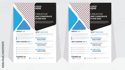Corporate business flyer desgin template. Modern, Creative and Professional flyer vector design. 