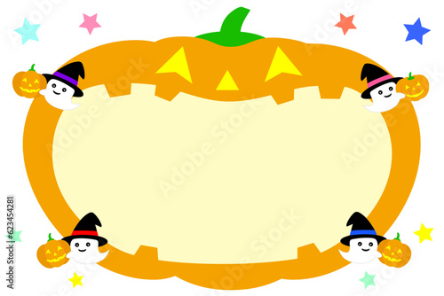 A jack-o-lantern with its mouth wide open. Halloween material with a wide open mouth as a text space.	