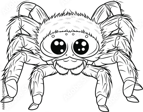 Tarantula coloring pages vector animals