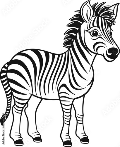 Zebra coloring pages vector animals