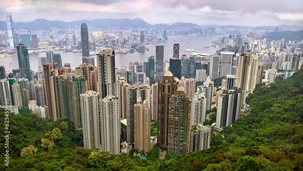 Obraz premium Hong Kong photographed from Victoria´s peak