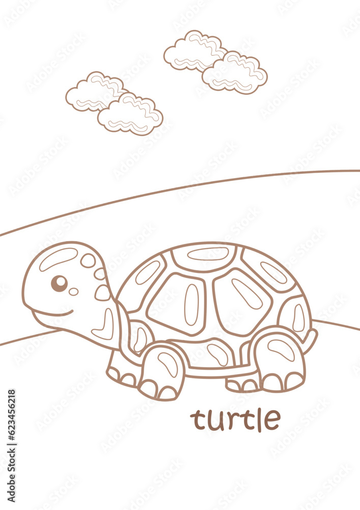 Alphabet T For Vocabulary School Student Lesson Cartoon Coloring Pages