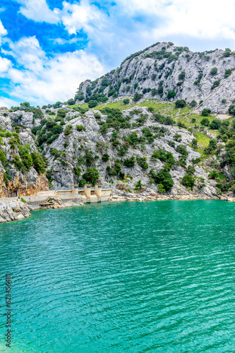 beautiful mountain lake Panta de Gorg Blau, Mallorca, Spain © peeterkalmet