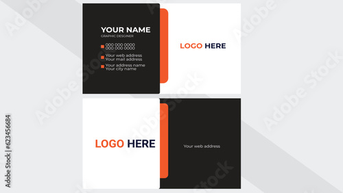 Vector business card template. Visiting card for business and personal use. Vector illustration design.