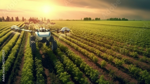 Smart agriculture and farming technology. AI generated © PandaStockArt