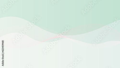 ピンクと薄い緑のウェーブの抽象的なベクターの背景画像