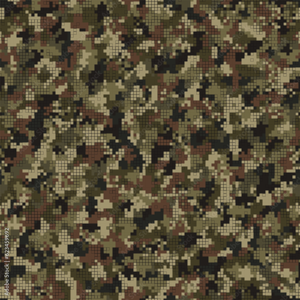 Digital camouflage seamless pattern military geometric camo background Digital camouflage seamless pattern military geometric camo background