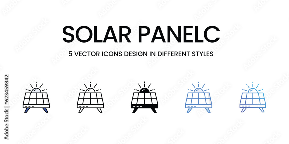 Air Conditioner Icon Design in Five style with Editable Stroke. Line, Solid, Flat Line, Duo Tone Color, and Color Gradient Line. Suitable for Web Page, Mobile App, UI, UX and GUI design.