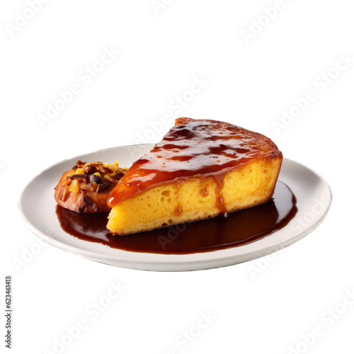 BBQ Chicken with Cornbread isolated on transparent background. Generative AI