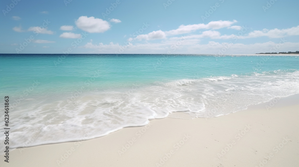 beach with sky HD 8K wallpaper Stock Photographic Image