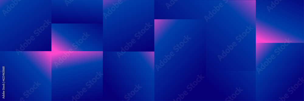 Abstract blue Geometric banner design background.