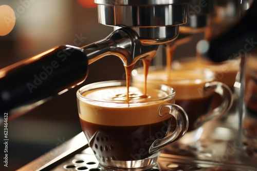 Coffee Delights  Close-Up Views of Rich Espresso Crema  caf   expresso  caf  zinho  generative ai