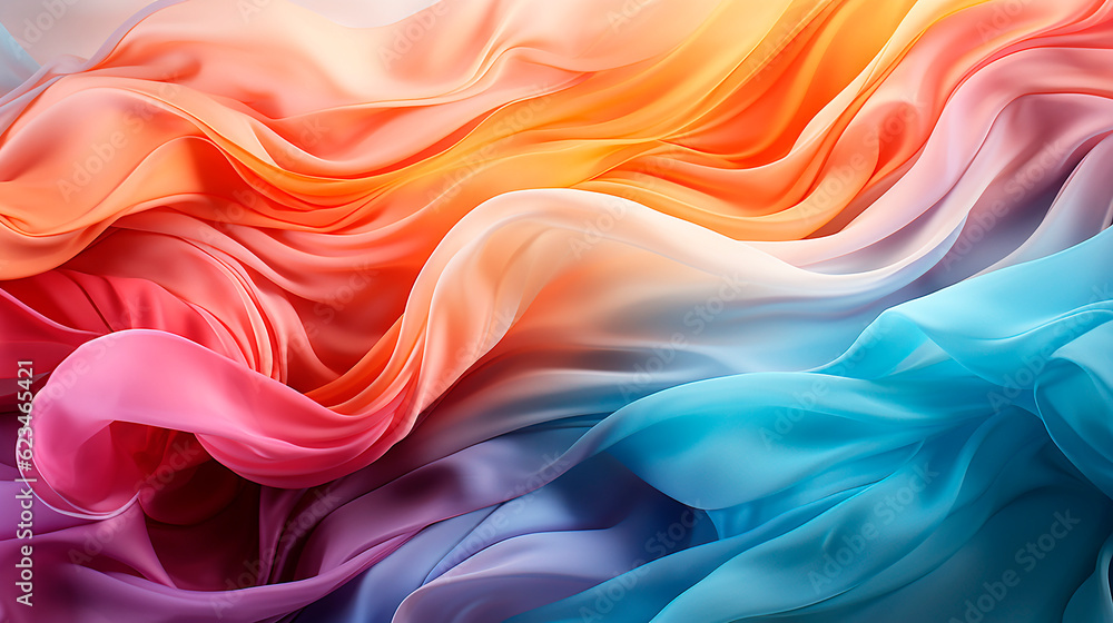 Texture of color gradient satin fabric, rainbow background. copy space. Texture of color gradient satin fabric, rainbow background. copy space.