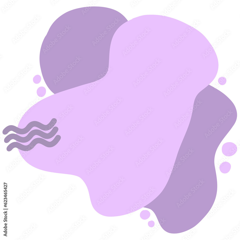 Organic Blob Shape Purple Minimalist Organic Blob Shape Purple Minimalist