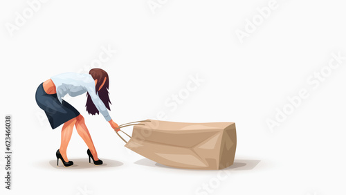 an attracive woman make shopping too big