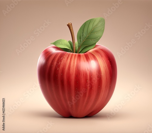 red-apple with leaf