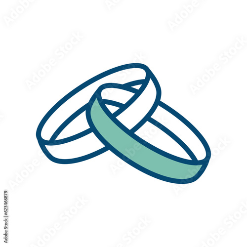 wedding ring icon vector design template in white background