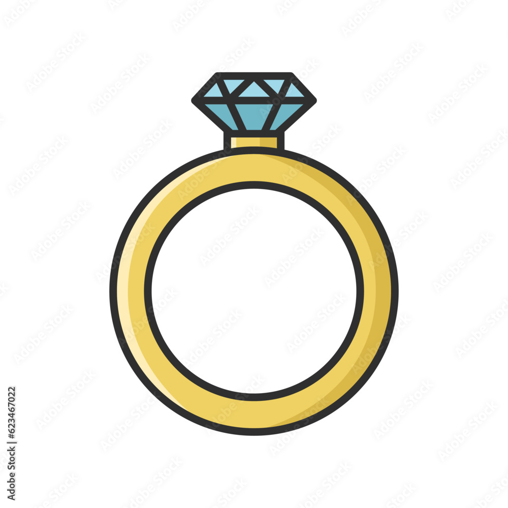 wedding ring icon vector design template in white background wedding ring icon vector design template in white background