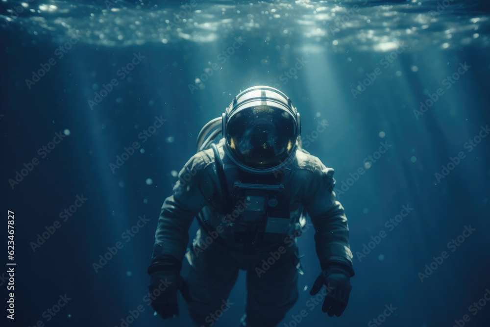 Astronaut's Journey Through Space. Generative AI Astronaut's Journey Through Space. Generative AI