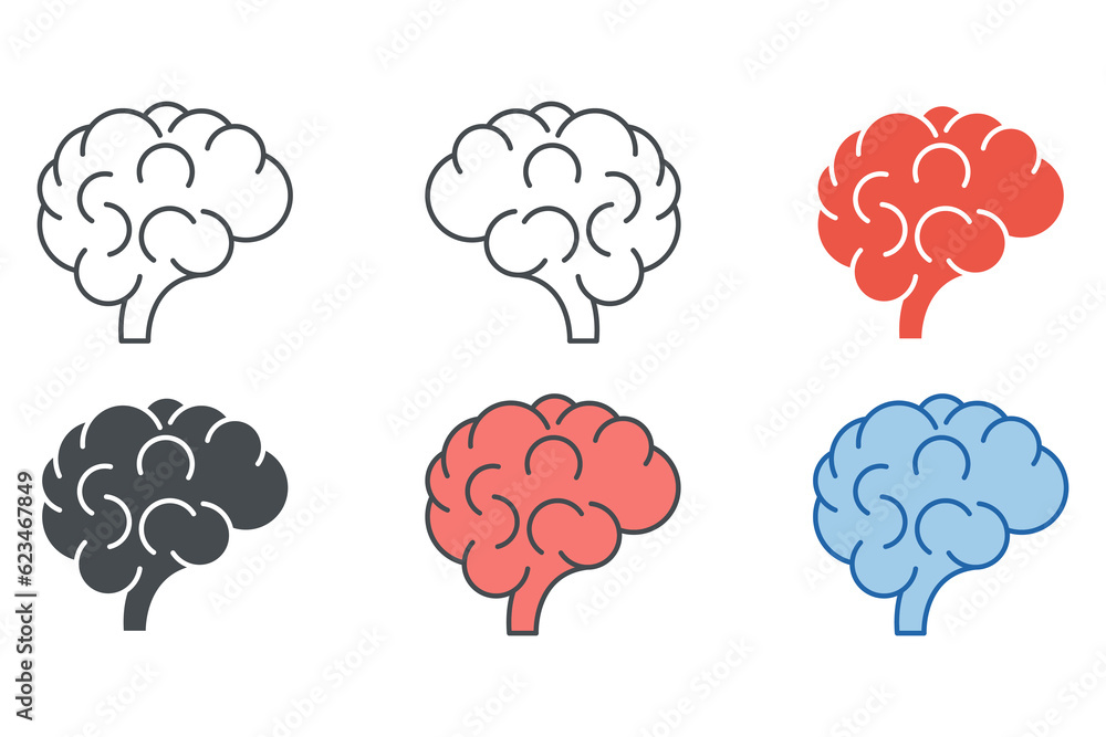 Brain Icon symbol template for graphic and web design collection logo vector illustration Brain Icon symbol template for graphic and web design collection logo vector illustration