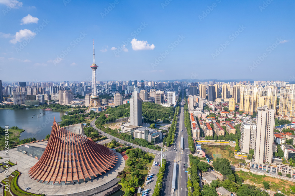 Naklejka premium Scenery of Shennong City in Zhuzhou, Hunan Province, China