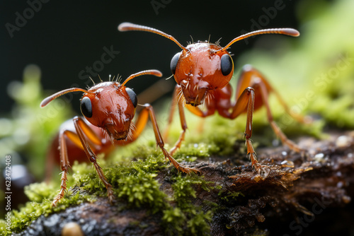 red ant on a leaf © Aleksander