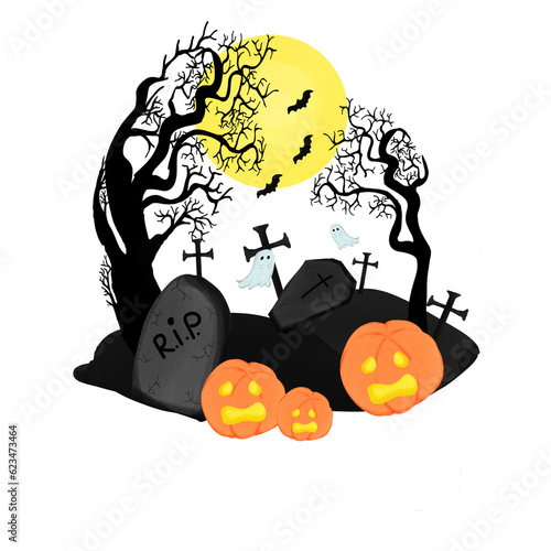 halloween background with pumpkin