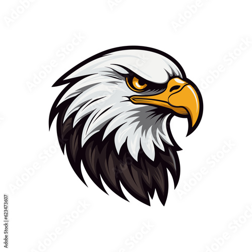 Eagle head mascot vector illustration isolated on white background