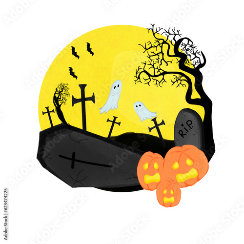 halloween background with pumpkin