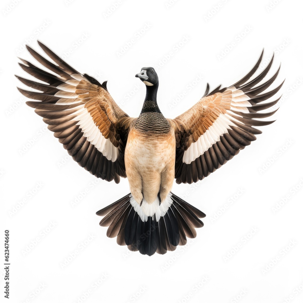 Naklejka premium Brant bird isolated on white. Generative AI
