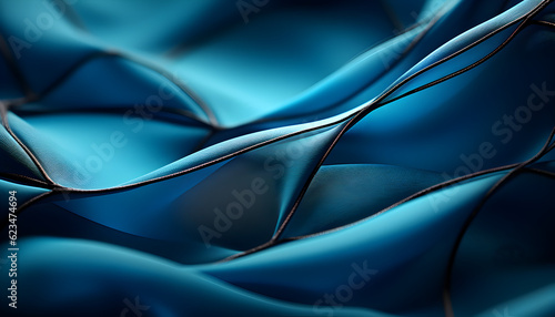 blue synthetic fabric abstract macro