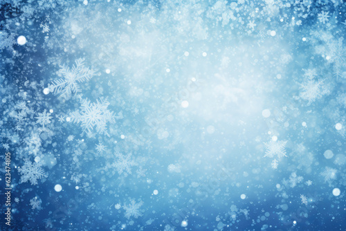 Christmas snowflake blue background material