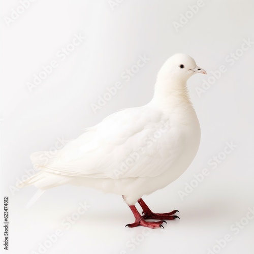 Ivory gull bird isolated on white. Generative AI