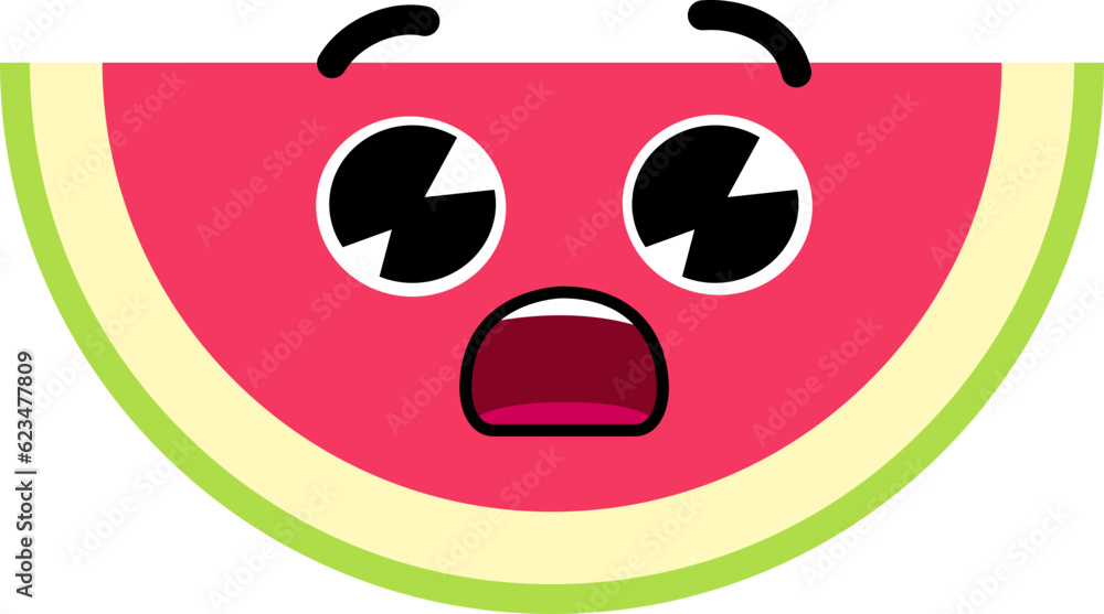 Fototapeta premium Watermelon Face Over Wow