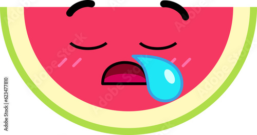 Watermelon Face Sleep Sleepy