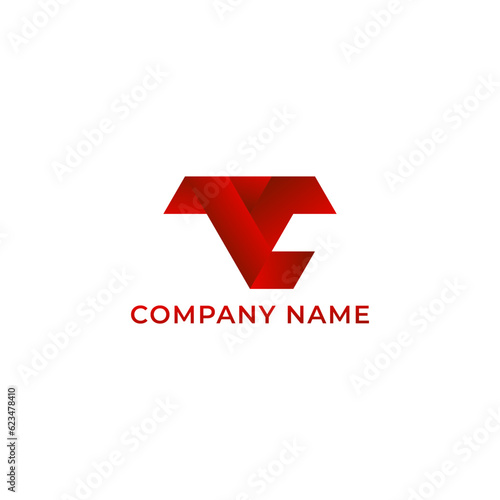 Free Download ILLUSTRATION GRADIENT RED COLOR ABSTRACT GEOMETRIC LETTER T AND C LOGO ICON SIMPLE NIMIMALIST TEMPLATE DESIGN VECTOR - GFXLoad