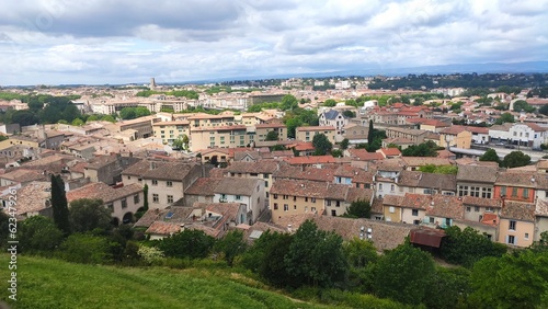 Panorama of Carcassonne, Occitanie, France.