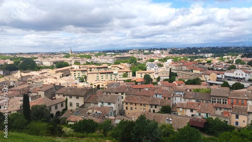 Panorama of Carcassonne, Occitanie, France.