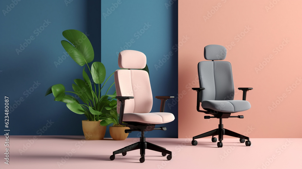 Luxury arm chairs used by executives are displayed side by side in the exhibition hall with a simple design background. Soft and attractive chair design.
Luxury arm chairs used by executives are displayed side by side in the exhibition hall with a simple design background. Soft and attractive chair design.