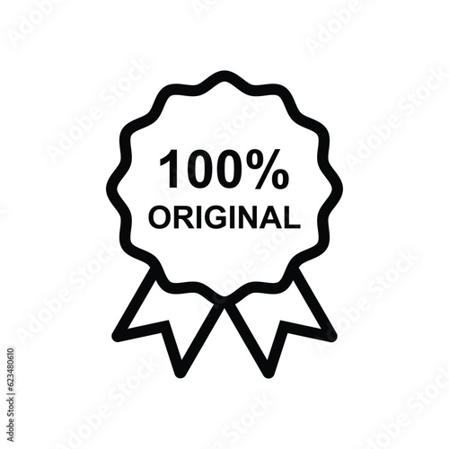 100 percent original sign symbol icon vector