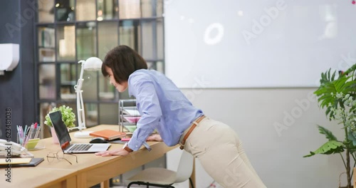 woman do stretching exercise photo