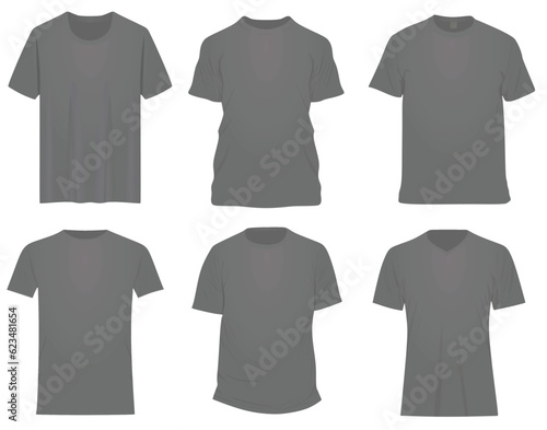 Male t shirt set. vector