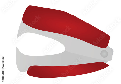 Red office destapler. vector illustration