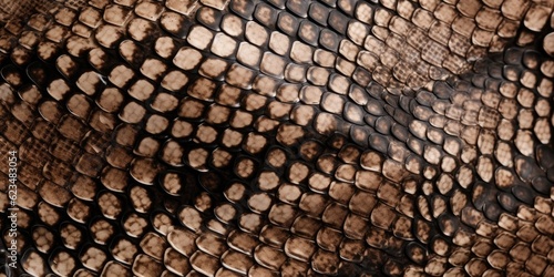 Wild snake skin surface, exotic patterns. Generative ai. © Iryna