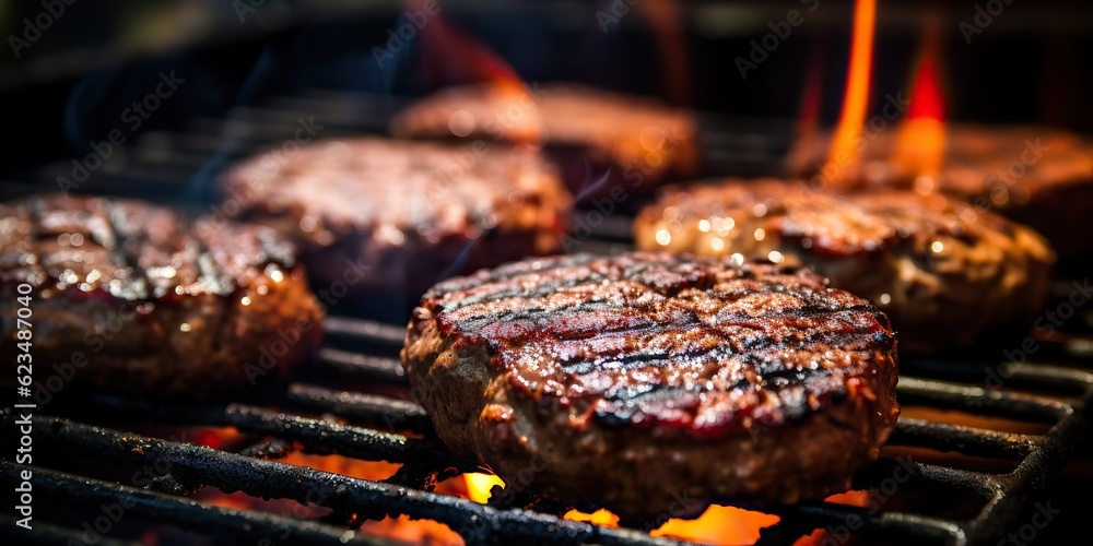 AI Generated. AI Generative. Bbq grill barbecue steak fire flame meat preparing juicy dinner party meal. Graphic Art AI Generated. AI Generative. Bbq grill barbecue steak fire flame meat preparing juicy dinner party meal. Graphic Art