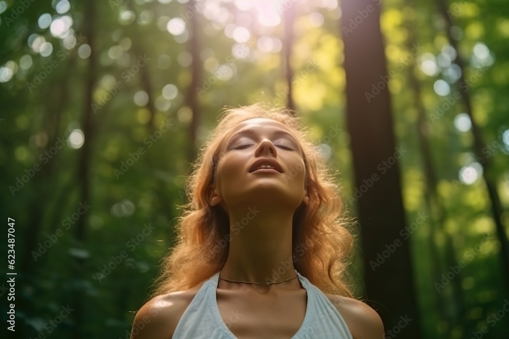Woman in deep meditation. Made with Generative AI. Woman in deep meditation. Made with Generative AI.