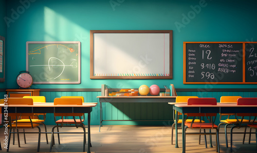 A colorful classroom - Back to school theme