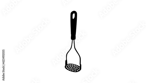 potato masher silhouette