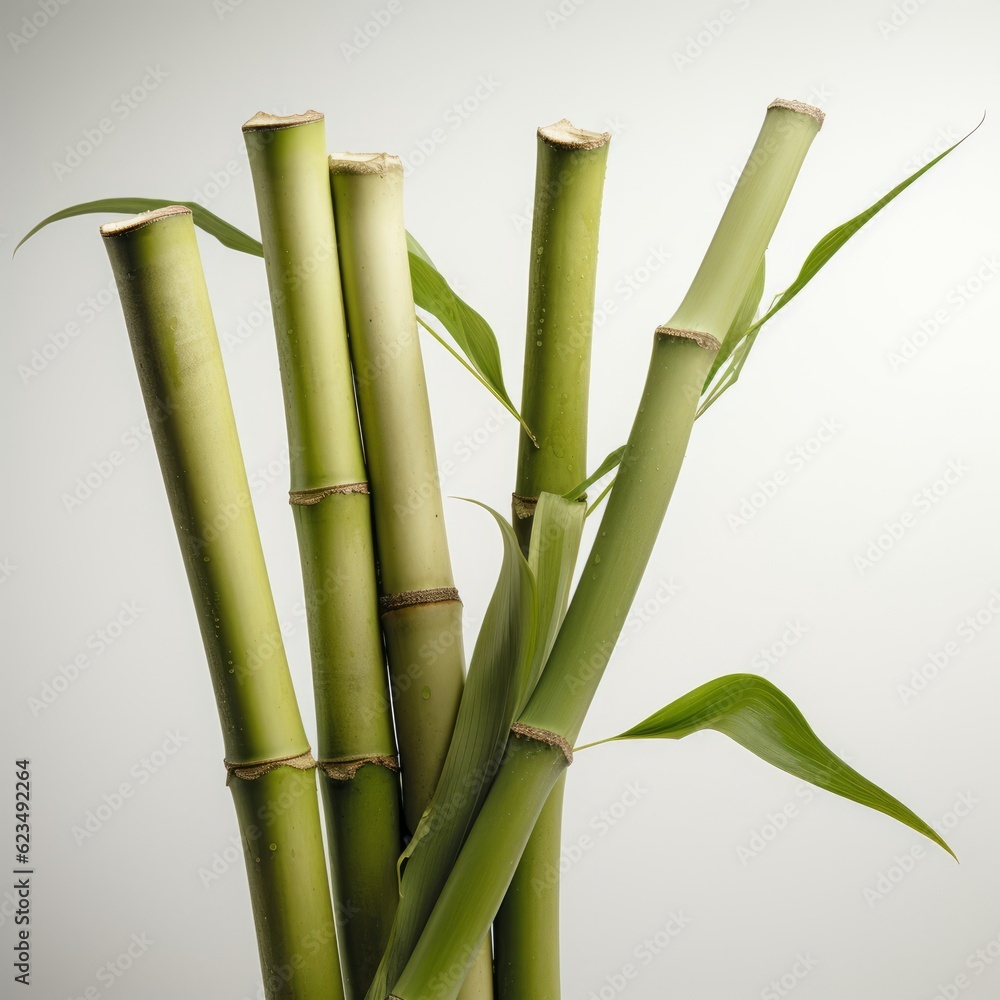 Obraz premium a vibrant and tall bamboo plant with lush green leaves