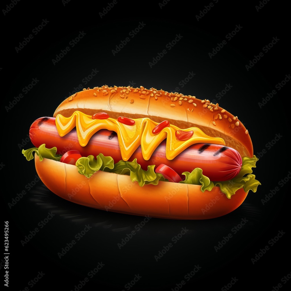 a delicious hot dog with mustard and ketchup on a soft bun a delicious hot dog with mustard and ketchup on a soft bun